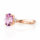 Georgie, a Pink Amethyst and Diamond Trilogy Ring - 8x6mm