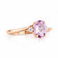 Georgie, a Pink Amethyst and Diamond Trilogy Ring - 8x6mm