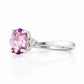 Georgie, a Pink Amethyst and Diamond Trilogy Ring - 8x6mm