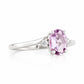 Georgie, a Pink Amethyst and Diamond Trilogy Ring - 8x6mm