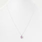 Luna, an Oval cut Pink Amethyst Necklace - 8x6mm