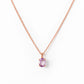 Luna, Oval cut Pink Amethyst Pendant - 7x5mm - Victoria's Jewellery
