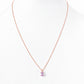 Luna, Oval cut Pink Amethyst Pendant - 7x5mm - Victoria's Jewellery