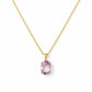 Luna, Oval cut Pink Amethyst Pendant - 8x6mm
