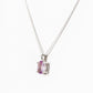 Oval cut Pink Amethyst Solitaire Necklace - Victoria's Jewellery