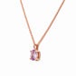 Luna, Oval cut Pink Amethyst Pendant - 8x6mm