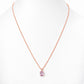 Luna, Oval cut Pink Amethyst Pendant - 8x6mm