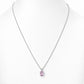 Luna, Oval cut Pink Amethyst Pendant - 8x6mm