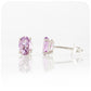 Oval cut Pink Amethyst Stud Earrings - Victoria's Jewellery