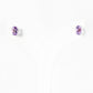 Luna, Oval cut Pink Amethyst Stud Earring - 7x5mm - Victoria's Jewellery