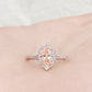 Carla, Pink Lab Diamond Halo RIng - Victoria's Jewellery