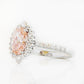 Carla, Pink Lab Diamond Halo RIng - Victoria's Jewellery