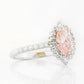 Carla, Pink Lab Diamond Halo RIng - Victoria's Jewellery