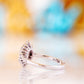 Carla, Pink Lab Diamond Halo RIng - Victoria's Jewellery