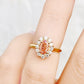 Zandi, Pink Lab Diamond Halo RIng