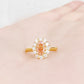 Zandi, Pink Lab Diamond Halo RIng