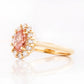 Zandi, Pink Lab Diamond Halo RIng