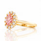 Zandi, Pink Lab Diamond Halo RIng - Victoria's Jewellery