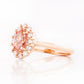 Zandi, Pink Lab Diamond Halo RIng