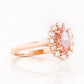 Zandi, Pink Lab Diamond Halo RIng