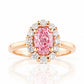 Zandi, Pink Lab Diamond Halo RIng - Victoria's Jewellery