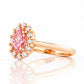Zandi, Pink Lab Diamond Halo RIng - Victoria's Jewellery