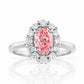 Zandi, Pink Lab Diamond Halo RIng - Victoria's Jewellery