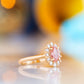 Zandi, Pink Lab Diamond Halo RIng