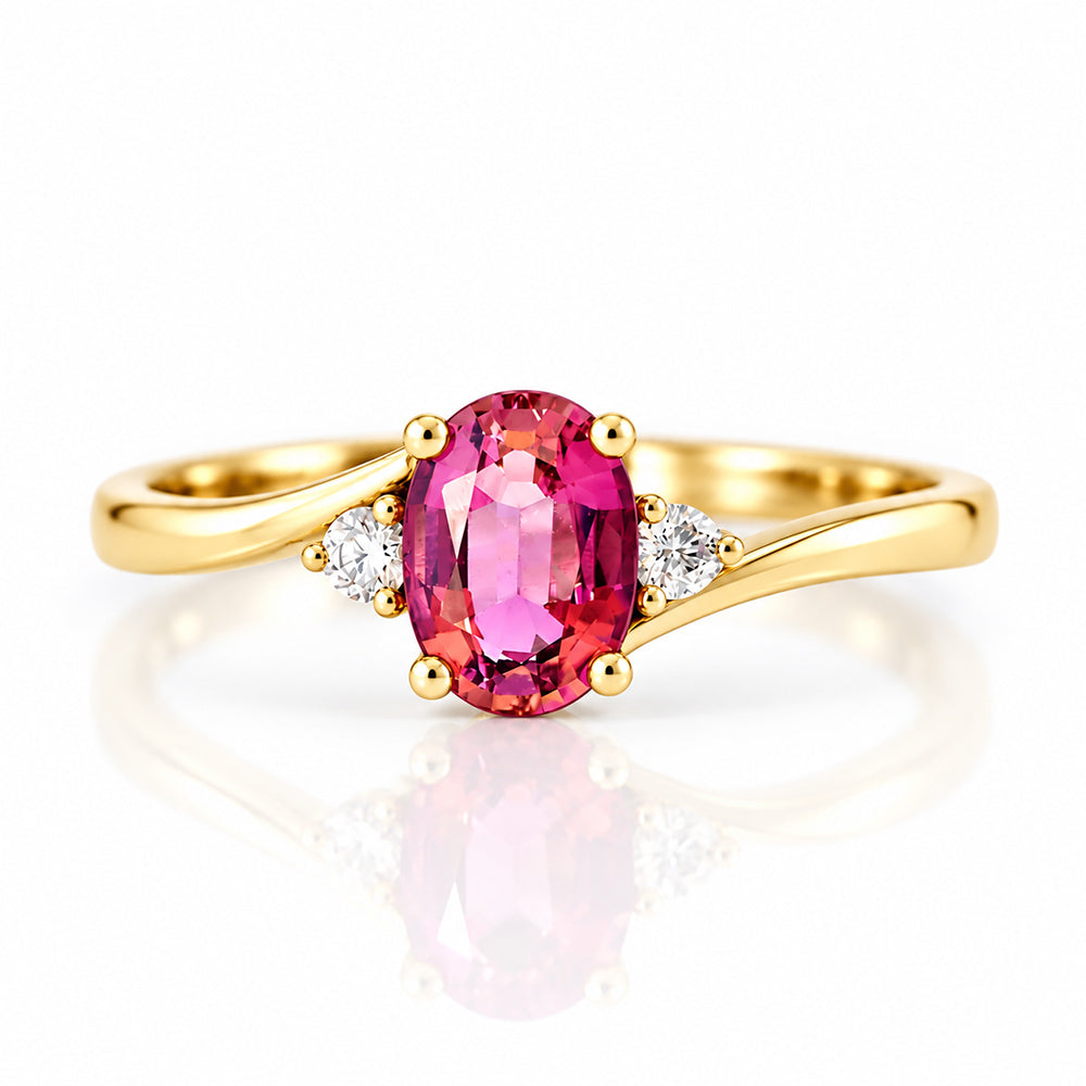 Georgie, a Pink Tourmaline and Diamond Ring - Victoria's Jewellery