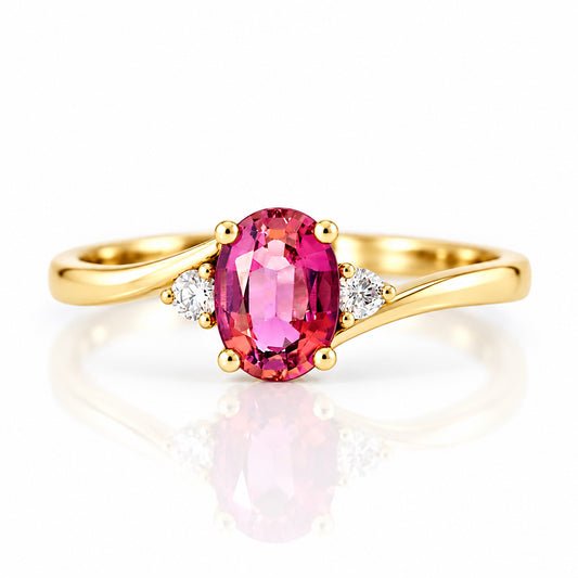 Georgie, a Pink Tourmaline and Diamond Ring - Victoria's Jewellery