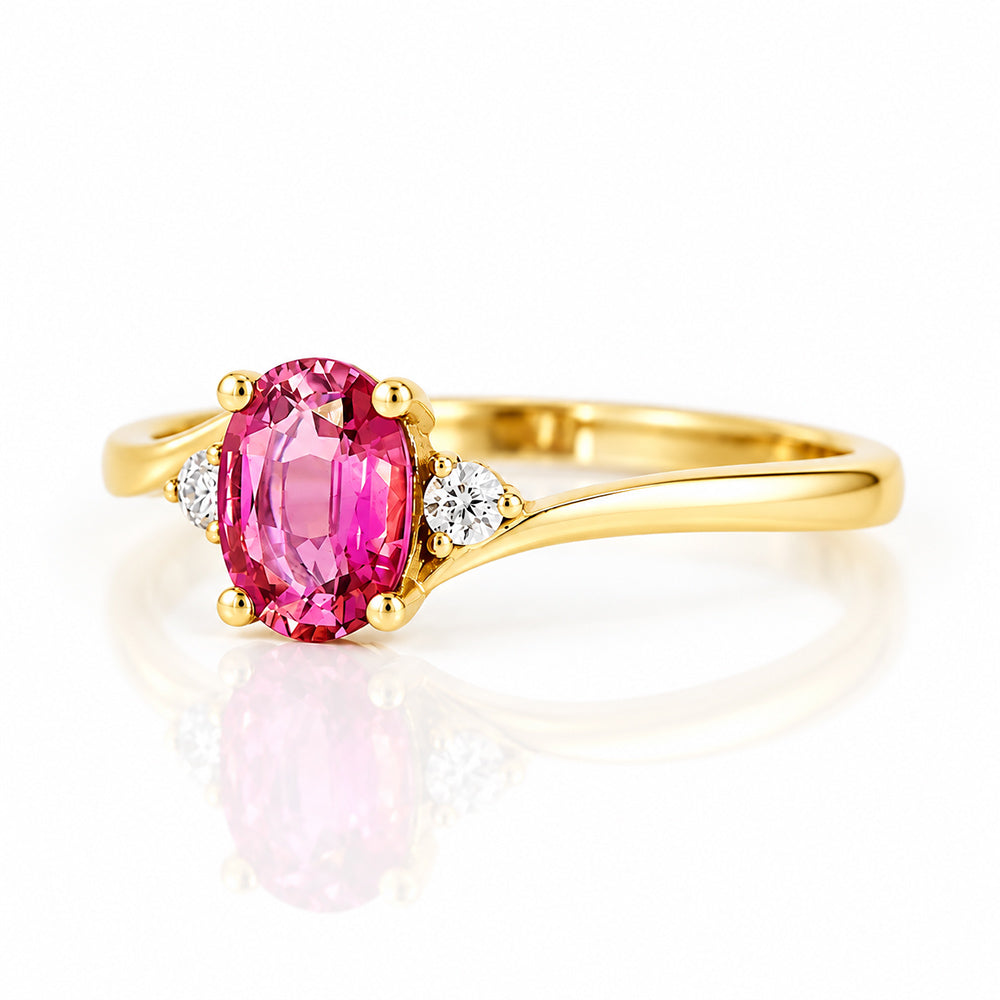Georgie, a Pink Tourmaline and Diamond Ring - Victoria's Jewellery