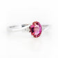 Georgie, a Pink Tourmaline and Diamond Trilogy Ring