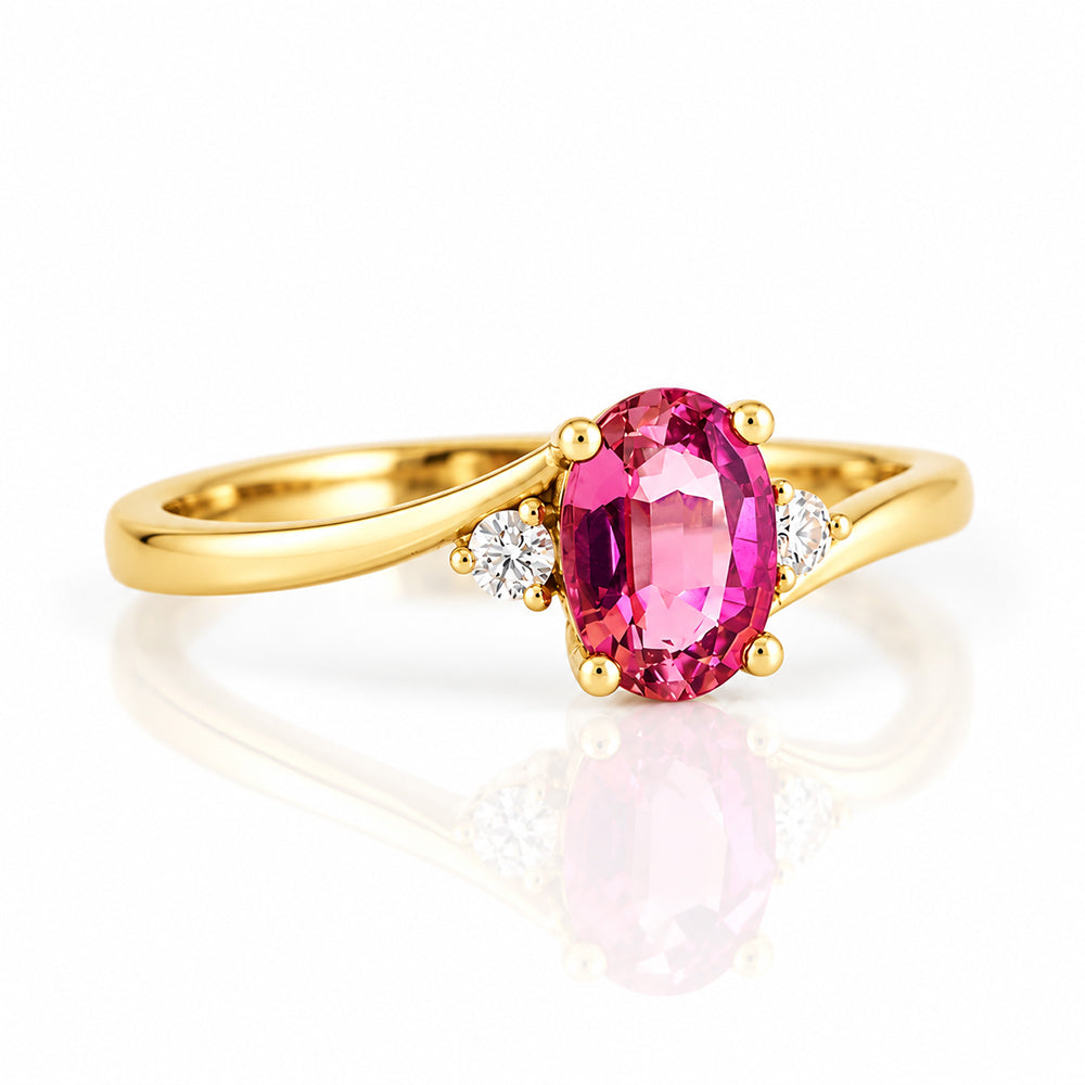Georgie, a Pink Tourmaline and Diamond Ring - Victoria's Jewellery