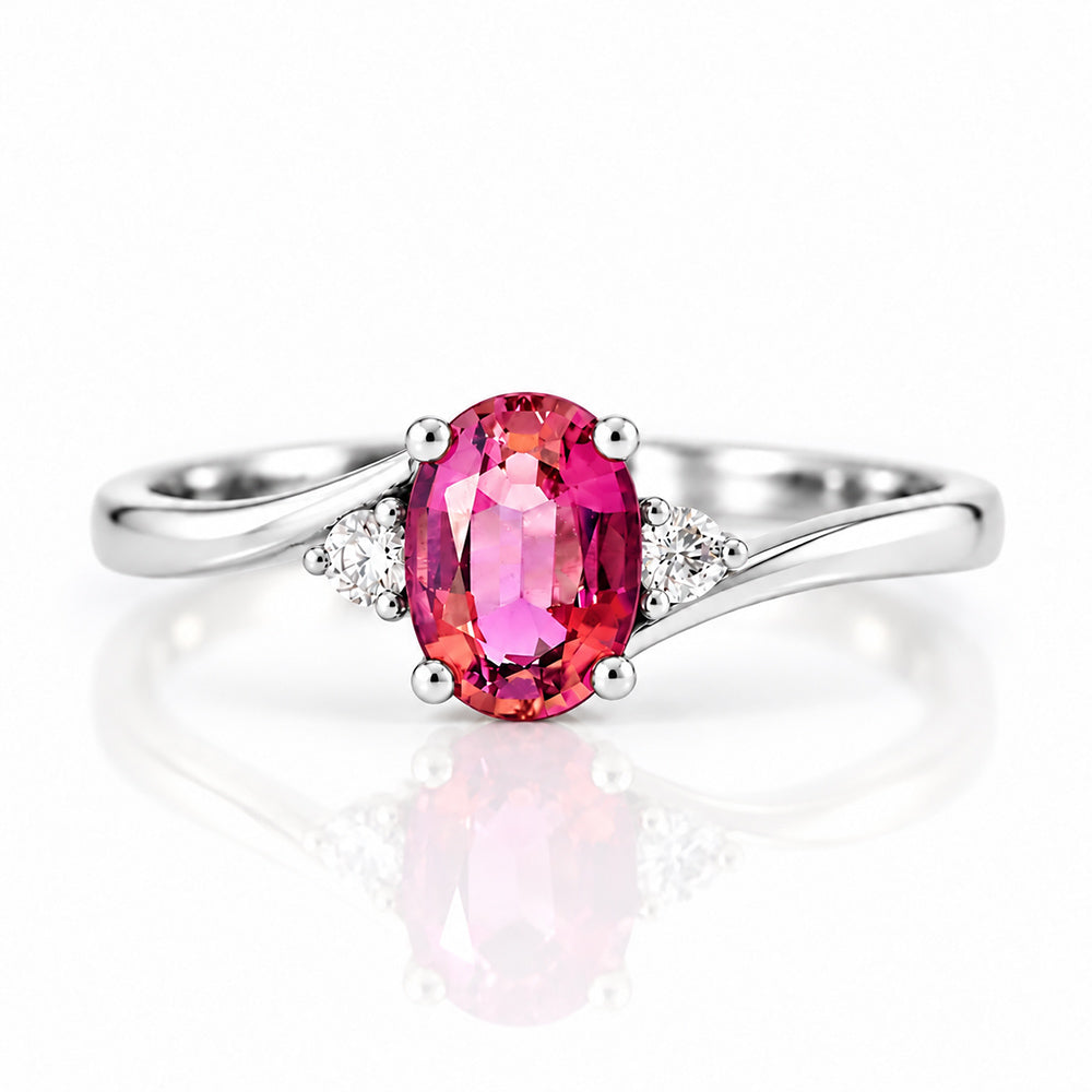 Georgie, a Pink Tourmaline and Diamond Ring - Victoria's Jewellery