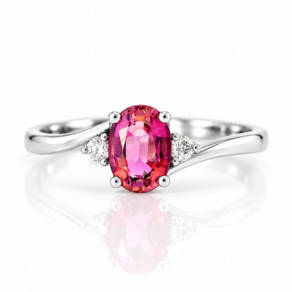 Georgie, a Pink Tourmaline and Diamond Ring - Victoria's Jewellery