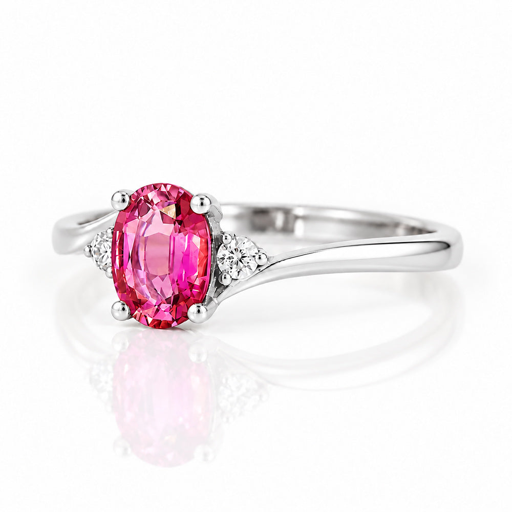 Georgie, a Pink Tourmaline and Diamond Ring - Victoria's Jewellery