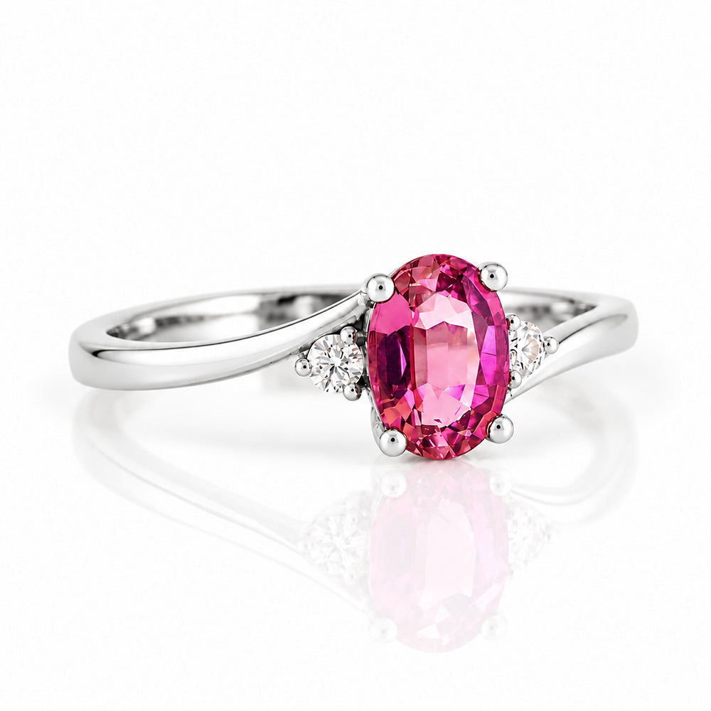 Georgie, a Pink Tourmaline and Diamond Ring - Victoria's Jewellery