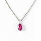 Luna, Oval cut Pink Tourmaline Pendant - 7x5mm