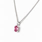 Luna, Oval cut Pink Tourmaline Pendant - 7x5mm