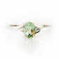 Georgie, a Prasiolite and Diamond Trilogy Ring