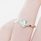 Georgie, a Prasiolite and Diamond Trilogy Ring