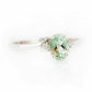 Oval cut Prasiolite and Lab Diamond Trilogy Engagement Ring in White Gold - Victoria's Jewellery