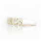 Oval cut Prasiolite Half Eternity Anniversary Ring - Victoria's Jewellery