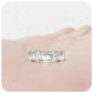 Oval cut Prasiolite Half Eternity Anniversary Ring - Victoria's Jewellery