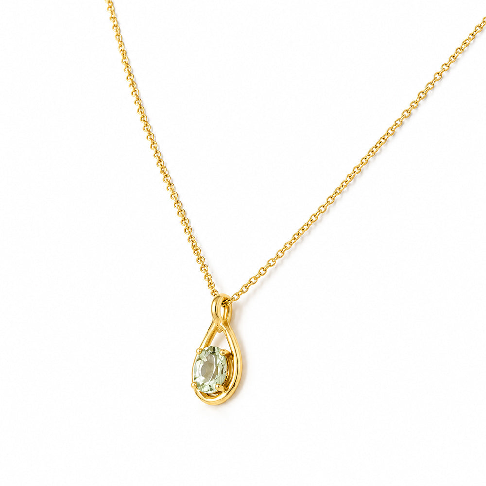Infinity, Prasiolite Pendant - 7x5mm - Victoria's Jewellery