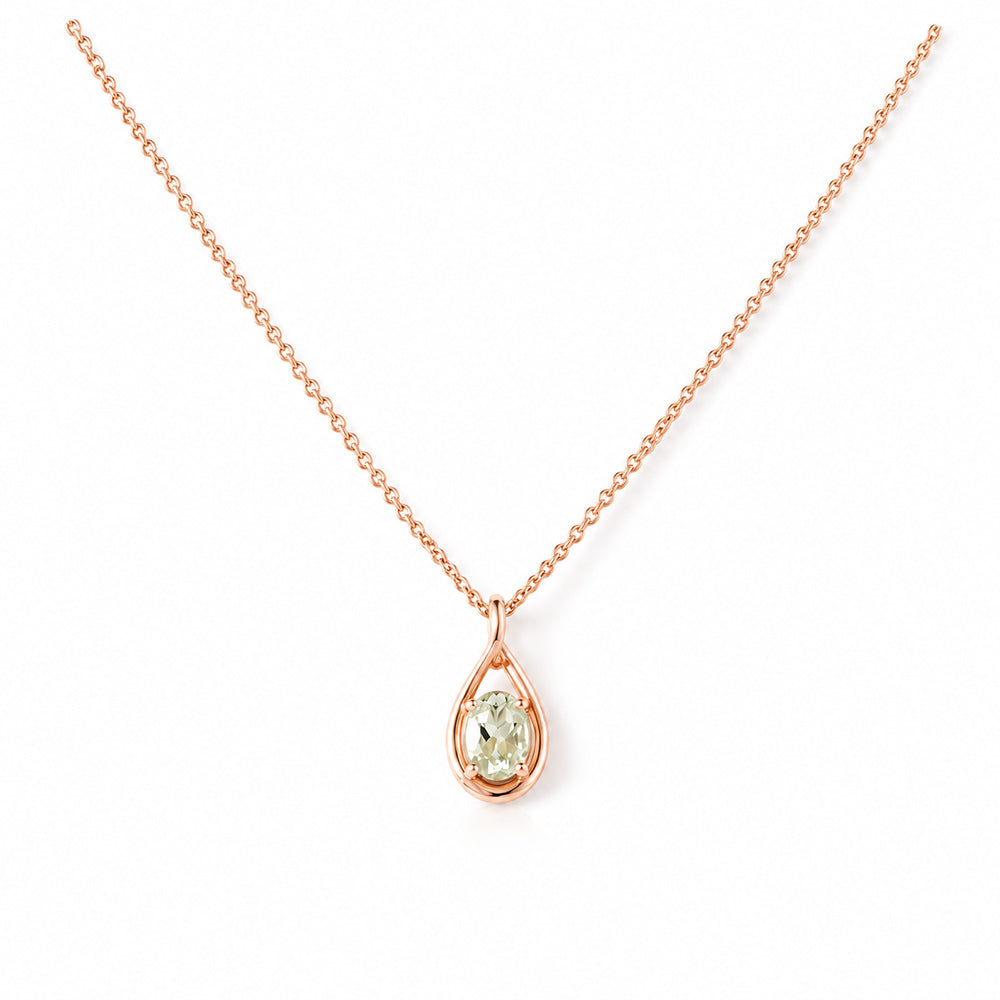 Infinity, Prasiolite Pendant - 7x5mm - Victoria's Jewellery