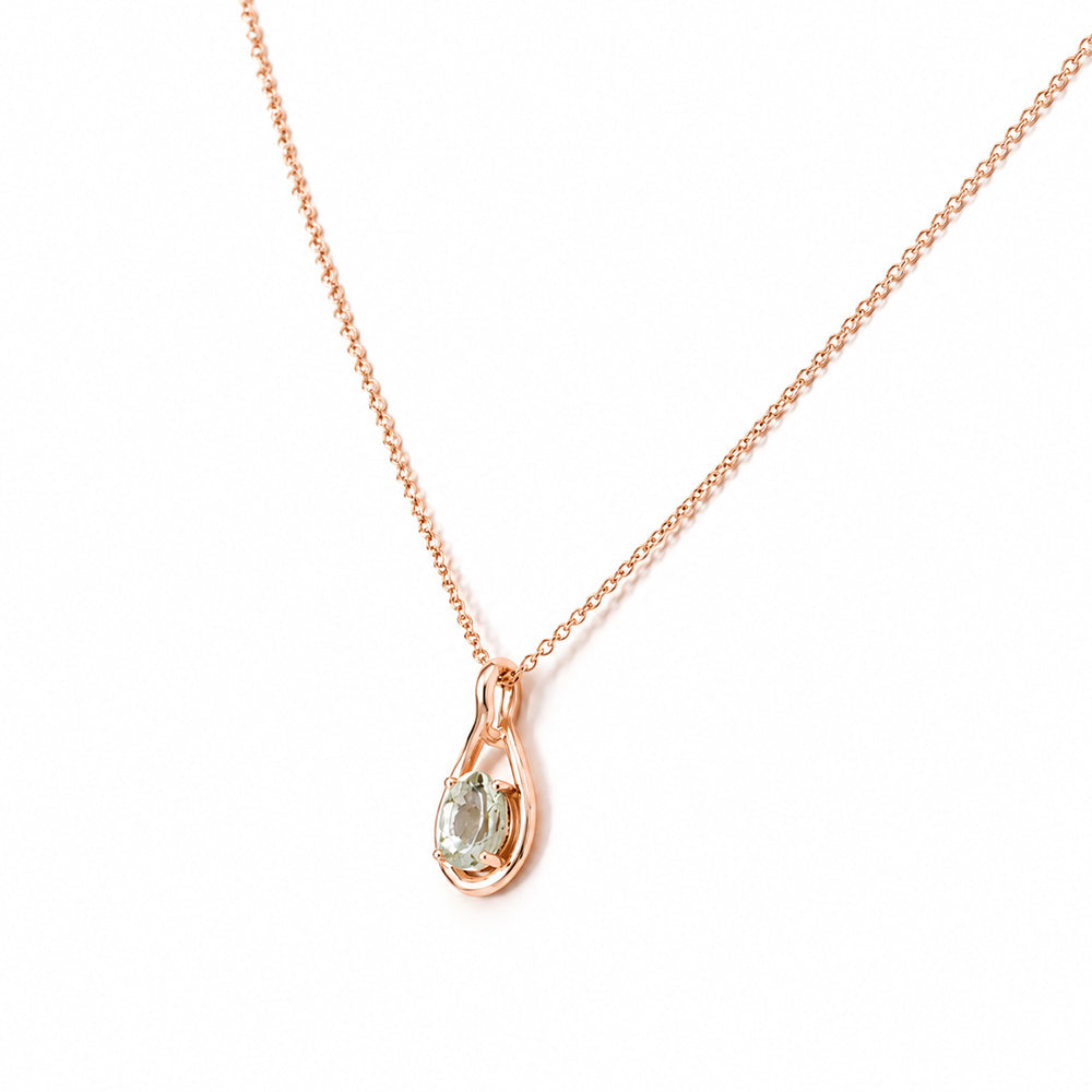 Infinity, Prasiolite Pendant - 7x5mm - Victoria's Jewellery