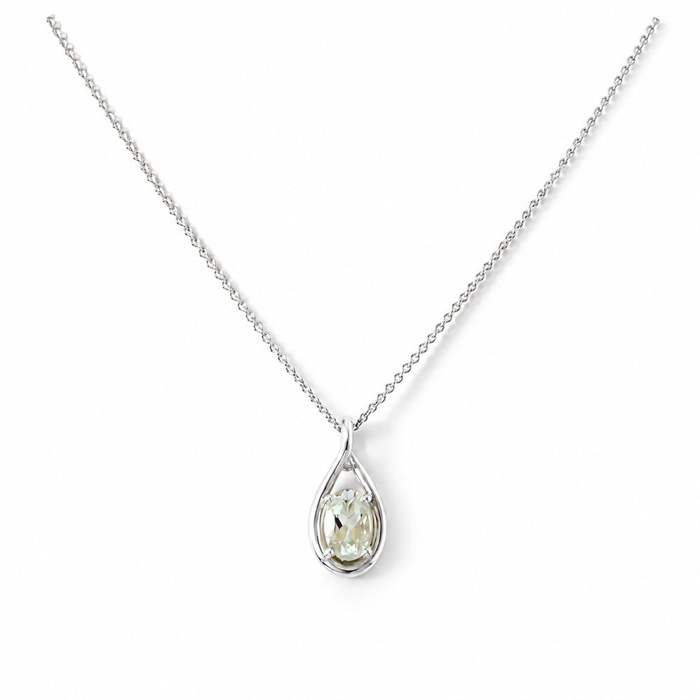 Infinity, Prasiolite Pendant - 7x5mm - Victoria's Jewellery