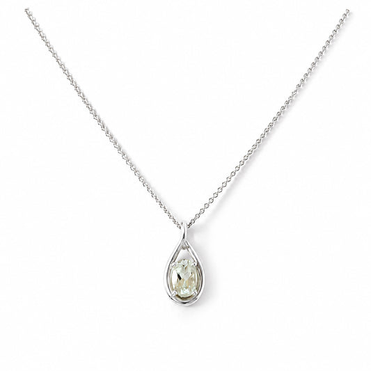 Infinity, Prasiolite Pendant - 7x5mm