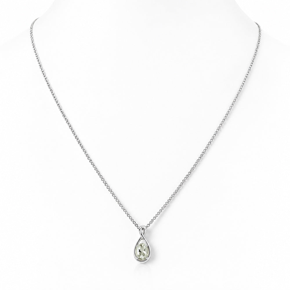 Infinity, Prasiolite Pendant - 7x5mm - Victoria's Jewellery